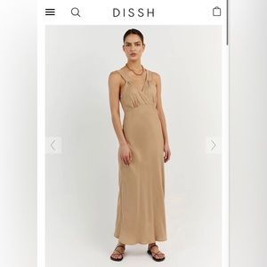 NWT DISSH bobby straw bias cut dress